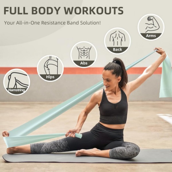 VITEVER Stretch Bands for Exercise, Resistance Bands for Working Out, Exercise Bands for Physical Therapy, Pilates, Rehab, Stretch, Strength Training and Yoga Starter Set  Sport Type:Body Building