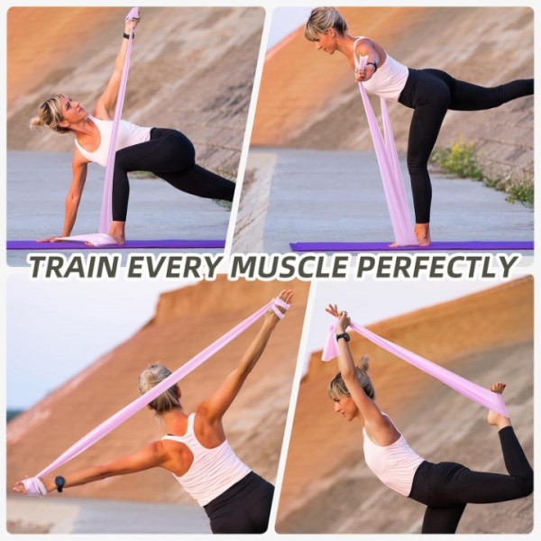 VITEVER Stretch Bands for Exercise, Resistance Bands for Working Out, Exercise Bands for Physical Therapy, Pilates, Rehab, Stretch, Strength Training and Yoga Starter Set  Sport Type:Body Building